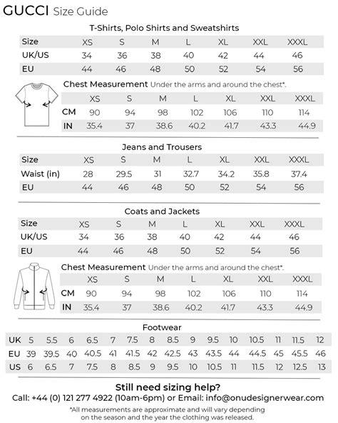 gucci pants sizing